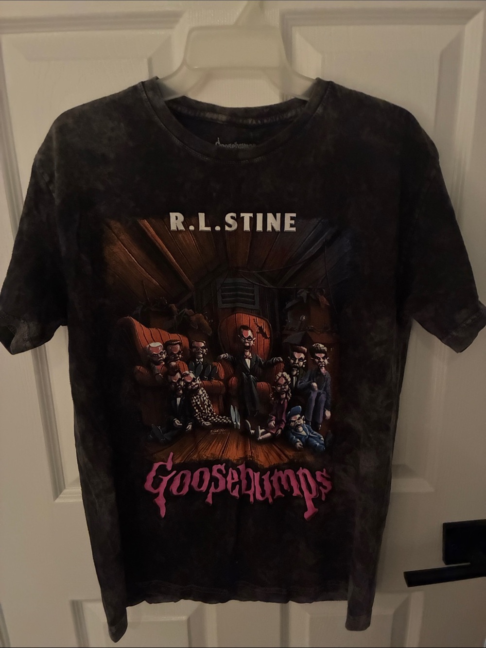 R.L. Stine Goosebumps Black Tie-Dye Graphic Tee - Kids